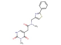 N-methyl-2-(3-methyl-2,4-dioxo-1,2,3,4-tetrahydro-5-pyrimidinyl)-N-[(2-phenyl-1,3-thiazol-4-yl)methyl]acetamide