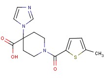 4-(1H-imidazol-1-yl)-1-[(5-methyl-2-thienyl)carbonyl]piperidine-4-carboxylic acid