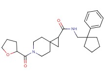 N-[(1-phenylcyclopentyl)methyl]-6-(tetrahydro-2-furanylcarbonyl)-6-azaspiro[2.5]octane-1-carboxamide
