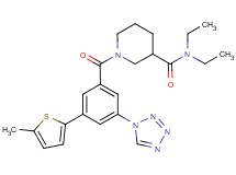N,N-diethyl-1-[3-(5-methyl-2-thienyl)-5-(1H-tetrazol-1-yl)benzoyl]-3-piperidinecarboxamide