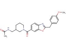 N-[(1-{[2-(4-methoxybenzyl)-1,3-benzoxazol-6-yl]carbonyl}-3-piperidinyl)methyl]acetamide