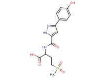2-({[3-(4-hydroxyphenyl)-1H-pyrazol-5-yl]carbonyl}amino)-4-(methylsulfonyl)butanoic acid