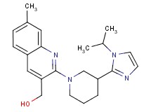{2-[3-(1-isopropyl-1H-imidazol-2-yl)-1-piperidinyl]-7-methyl-3-quinolinyl}methanol
