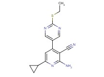 2-amino-6-cyclopropyl-4-[2-(ethylthio)pyrimidin-5-yl]nicotinonitrile
