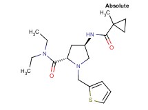 (4R)-N,N-diethyl-4-{[(1-methylcyclopropyl)carbonyl]amino}-1-(2-thienylmethyl)-L-prolinamide
