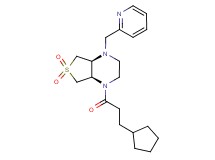 (4aS*,7aR*)-1-(3-cyclopentylpropanoyl)-4-(2-pyridinylmethyl)octahydrothieno[3,4-b]pyrazine 6,6-dioxide
