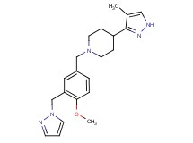 1-[4-methoxy-3-(1H-pyrazol-1-ylmethyl)benzyl]-4-(4-methyl-1H-pyrazol-3-yl)piperidine