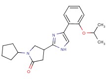 1-cyclopentyl-4-[4-(2-isopropoxyphenyl)-1H-imidazol-2-yl]-2-pyrrolidinone