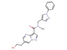 6-(2-hydroxyethyl)-N-methyl-N-[(1-phenyl-1H-pyrazol-4-yl)methyl]pyrazolo[1,5-a]pyrimidine-3-carboxamide
