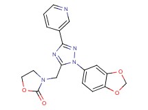 3-{[1-(1,3-benzodioxol-5-yl)-3-pyridin-3-yl-1H-1,2,4-triazol-5-yl]methyl}-1,3-oxazolidin-2-one