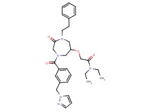 N,N-diethyl-2-({2-oxo-1-(2-phenylethyl)-4-[3-(1H-pyrazol-1-ylmethyl)benzoyl]-1,4-diazepan-6-yl}oxy)acetamide