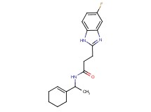 N-(1-cyclohex-1-en-1-ylethyl)-3-(5-fluoro-1H-benzimidazol-2-yl)propanamide