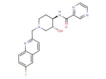 N-{(3R*,4R*)-1-[(6-fluoroquinolin-2-yl)methyl]-3-hydroxypiperidin-4-yl}pyrazine-2-carboxamide