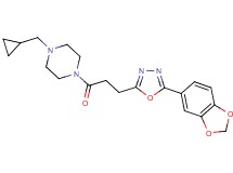 1-{3-[5-(1,3-benzodioxol-5-yl)-1,3,4-oxadiazol-2-yl]propanoyl}-4-(cyclopropylmethyl)piperazine