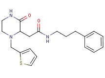 2-[3-oxo-1-(2-thienylmethyl)-2-piperazinyl]-N-(3-phenylpropyl)acetamide