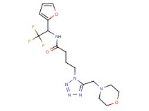 4-[5-(4-morpholinylmethyl)-1H-tetrazol-1-yl]-N-[2,2,2-trifluoro-1-(2-furyl)ethyl]butanamide