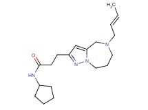 3-{5-[(2E)-2-buten-1-yl]-5,6,7,8-tetrahydro-4H-pyrazolo[1,5-a][1,4]diazepin-2-yl}-N-cyclopentylpropanamide