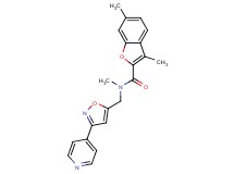 N,3,6-trimethyl-N-{[3-(4-pyridinyl)-5-isoxazolyl]methyl}-1-benzofuran-2-carboxamide