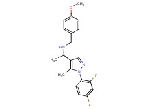 1-[1-(2,4-difluorophenyl)-5-methyl-1H-pyrazol-4-yl]-N-(4-methoxybenzyl)ethanamine