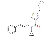 N-cyclopropyl-N-[(2E)-3-phenyl-2-propen-1-yl]-2-propyl-1,3-thiazole-4-carboxamide