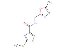 N-[(5-methyl-1,3,4-oxadiazol-2-yl)methyl]-2-(methylthio)-1,3-thiazole-4-carboxamide