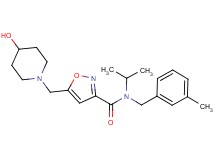 5-[(4-hydroxypiperidin-1-yl)methyl]-N-isopropyl-N-(3-methylbenzyl)isoxazole-3-carboxamide
