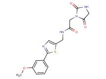 2-(2,5-dioxo-1-imidazolidinyl)-N-{[2-(3-methoxyphenyl)-1,3-thiazol-5-yl]methyl}acetamide