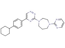 1-[5-(4-cyclohexylphenyl)-1,2,4-triazin-3-yl]-4-(2-pyrimidinyl)-1,4-diazepane