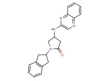 1-(2,3-dihydro-1H-inden-2-yl)-4-(quinoxalin-2-ylamino)pyrrolidin-2-one