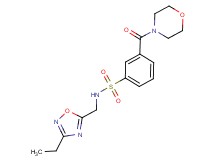 N-[(3-ethyl-1,2,4-oxadiazol-5-yl)methyl]-3-(morpholin-4-ylcarbonyl)benzenesulfonamide