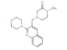 1-methyl-4-[(2-morpholin-4-ylquinolin-3-yl)methyl]piperazin-2-one