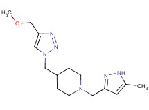 4-{[4-(methoxymethyl)-1H-1,2,3-triazol-1-yl]methyl}-1-[(5-methyl-1H-pyrazol-3-yl)methyl]piperidine trifluoroacetate