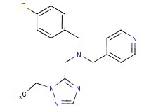 1-(1-ethyl-1H-1,2,4-triazol-5-yl)-N-(4-fluorobenzyl)-N-(pyridin-4-ylmethyl)methanamine