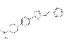 1-acetyl-4-{5-[3-(2-phenylethyl)-1,2,4-oxadiazol-5-yl]-2-pyridinyl}piperazine