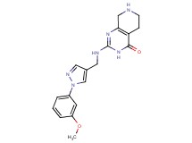 2-({[1-(3-methoxyphenyl)-1H-pyrazol-4-yl]methyl}amino)-5,6,7,8-tetrahydropyrido[3,4-d]pyrimidin-4(3H)-one hydrochloride