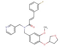 (2E)-3-(3-fluorophenyl)-N-[3-methoxy-4-(tetrahydro-3-furanyloxy)benzyl]-N-(3-pyridinylmethyl)acrylamide