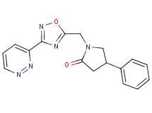 4-phenyl-1-{[3-(3-pyridazinyl)-1,2,4-oxadiazol-5-yl]methyl}-2-pyrrolidinone