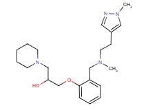 1-[2-({methyl[2-(1-methyl-1H-pyrazol-4-yl)ethyl]amino}methyl)phenoxy]-3-(1-piperidinyl)-2-propanol