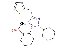 1-acetyl-2-[1-cyclohexyl-3-(2-thienylmethyl)-1H-1,2,4-triazol-5-yl]piperidine