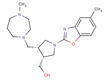 {(3R*,4R*)-1-(5-methyl-1,3-benzoxazol-2-yl)-4-[(4-methyl-1,4-diazepan-1-yl)methyl]pyrrolidin-3-yl}methanol