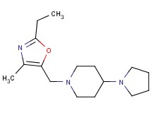 1-[(2-ethyl-4-methyl-1,3-oxazol-5-yl)methyl]-4-(1-pyrrolidinyl)piperidine bis(trifluoroacetate)