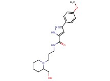 N-{3-[2-(hydroxymethyl)-1-piperidinyl]propyl}-3-(4-methoxyphenyl)-1H-pyrazole-5-carboxamide