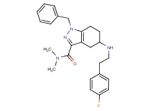 1-benzyl-5-{[2-(4-fluorophenyl)ethyl]amino}-N,N-dimethyl-4,5,6,7-tetrahydro-1H-indazole-3-carboxamide
