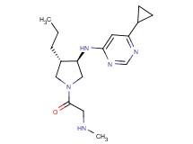 6-cyclopropyl-N-{rel-(3R,4S)-1-[(methylamino)acetyl]-4-propyl-3-pyrrolidinyl}-4-pyrimidinamine dihydrochloride