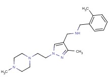 (2-methylbenzyl)({3-methyl-1-[2-(4-methylpiperazin-1-yl)ethyl]-1H-pyrazol-4-yl}methyl)amine