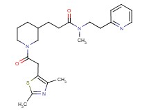 3-{1-[(2,4-dimethyl-1,3-thiazol-5-yl)acetyl]-3-piperidinyl}-N-methyl-N-[2-(2-pyridinyl)ethyl]propanamide