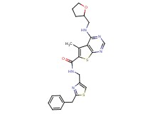 N-[(2-benzyl-1,3-thiazol-4-yl)methyl]-5-methyl-4-[(tetrahydro-2-furanylmethyl)amino]thieno[2,3-d]pyrimidine-6-carboxamide