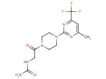 N-(2-{4-[4-methyl-6-(trifluoromethyl)-2-pyrimidinyl]-1-piperazinyl}-2-oxoethyl)urea