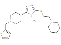 4-(4-methyl-5-{[2-(1-piperidinyl)ethyl]thio}-4H-1,2,4-triazol-3-yl)-1-(2-thienylmethyl)piperidine