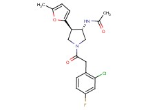 N-[(3S*,4R*)-1-[(2-chloro-4-fluorophenyl)acetyl]-4-(5-methyl-2-furyl)pyrrolidin-3-yl]acetamide